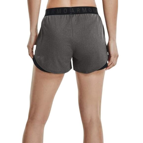 Under Armour Women's Play Up 3.0 Shorts Carbon Gray Black Size XL Gym 1344552 - Picture 2 of 6